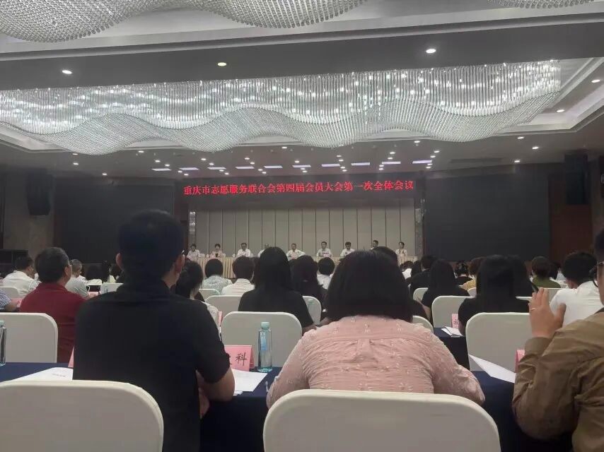 重庆市大渡口区国际贸易商会会长汪高新参加重庆市志愿服务联合会第四届会员大会第一次全体会议